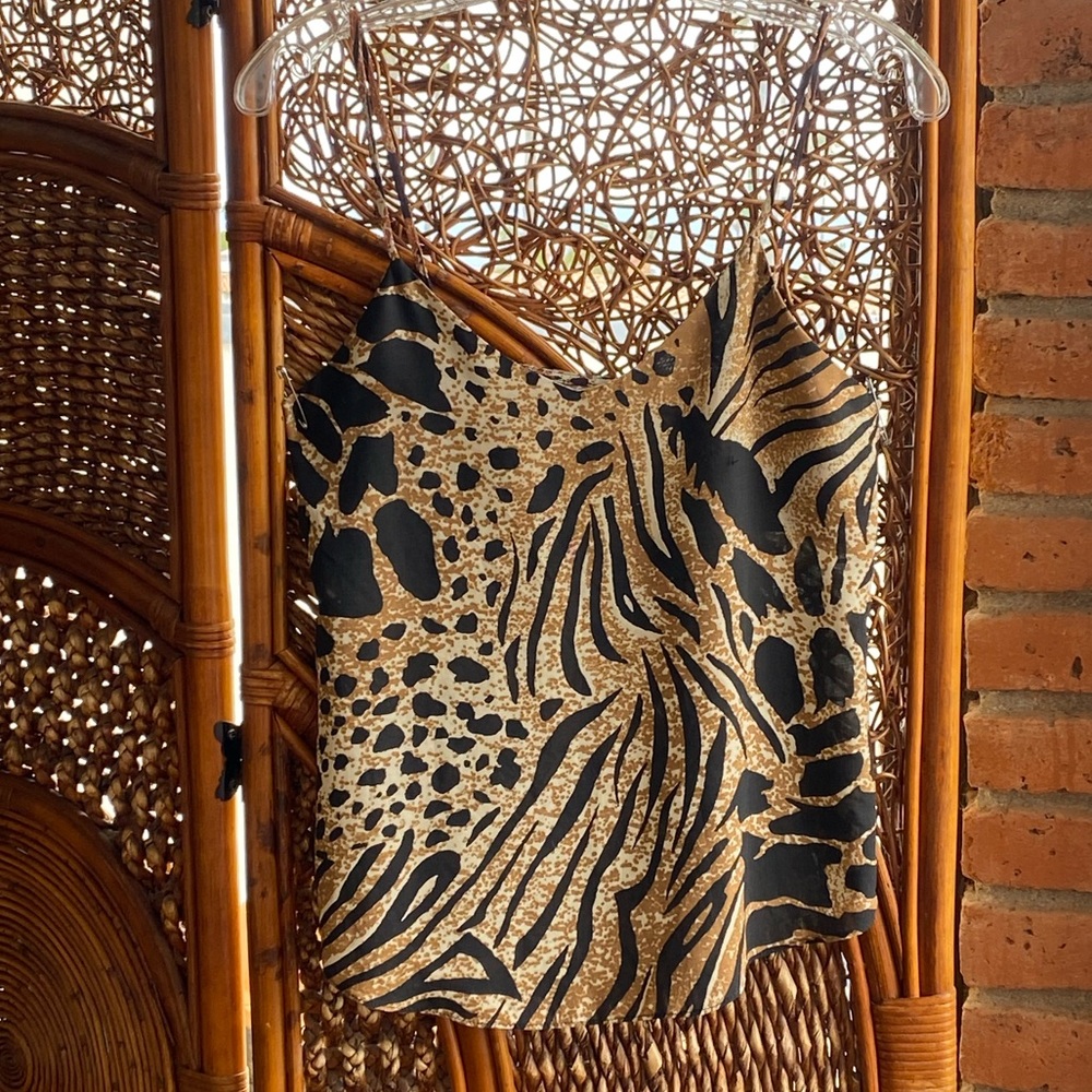 NWOT Animal Print Cami Tank Top Excellent Condition See Measurements for Size